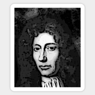 Robert Boyle Black And White Portrait | Robert Boyle Artwork 2 Sticker